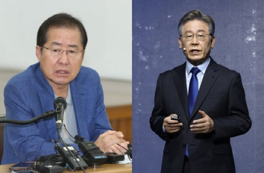 홍준표(왼쪽) 대구시장과 이재명(오른쪽) 더불어민주당 대표. [연합뉴스]